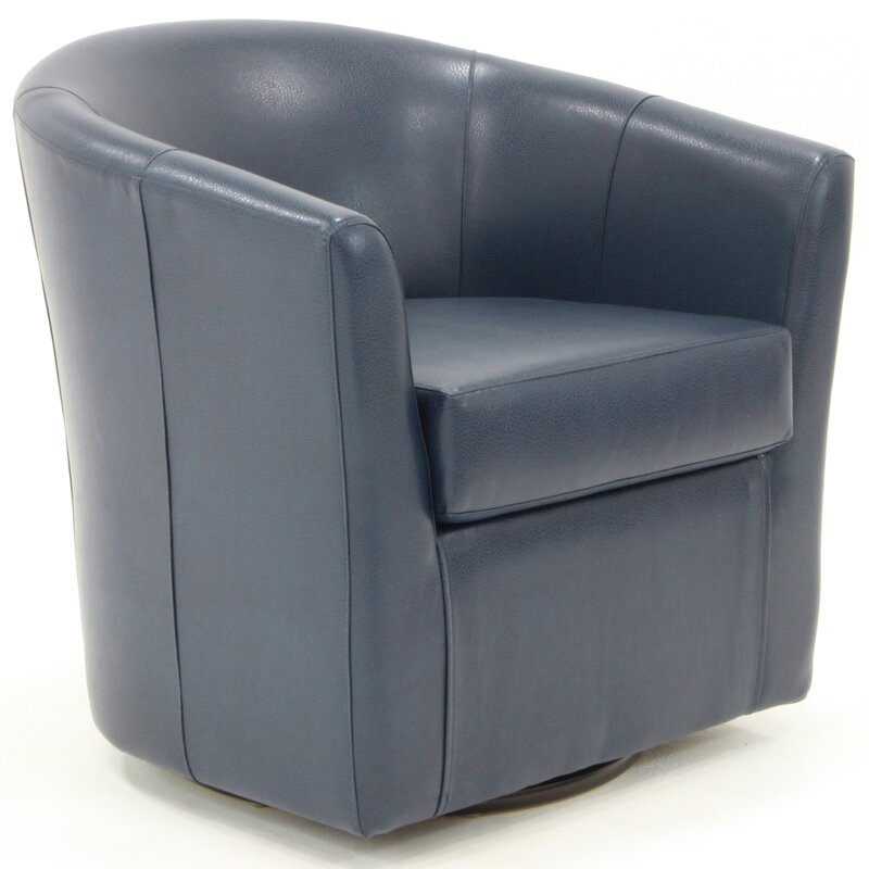 Ebern Designs Molinari Swivel Barrel Chair & Reviews